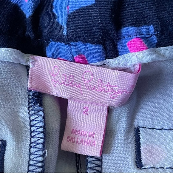 Lilly Pulitzer luxury Spotted Capri Pants Size 2 47301 - Picture 7 of 14